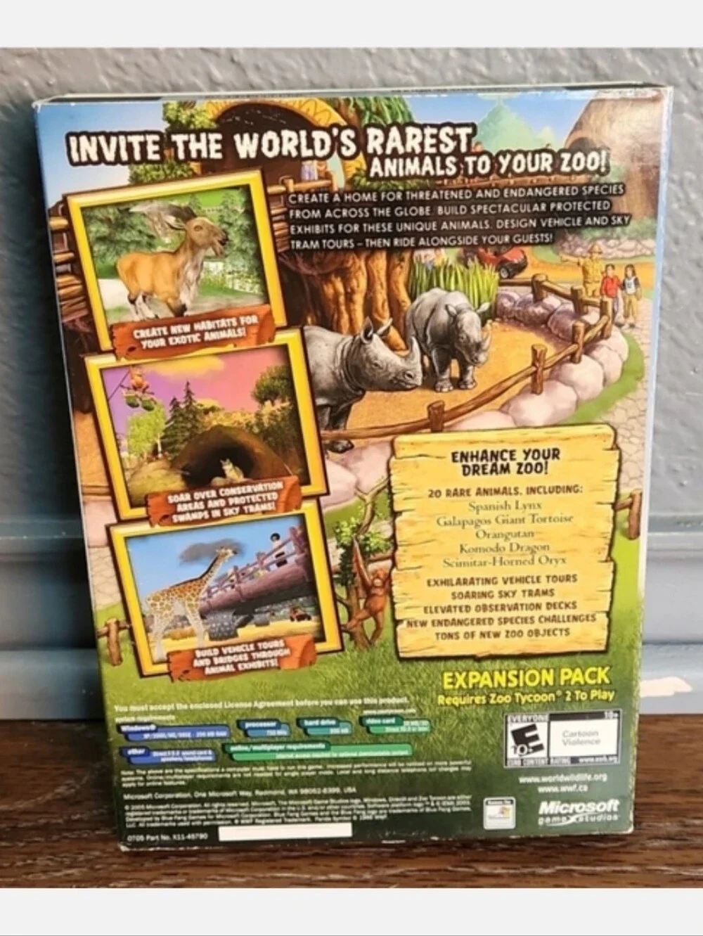 NWT Zoo Tycoon 2 Endangered Species Expansion Pack PC CD-ROM computer game